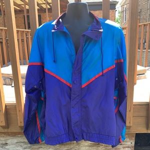 Active Wear Color Block Windbreaker